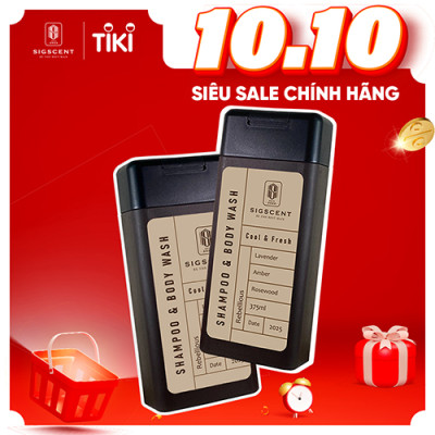Sữa tắm dầu gội cho nam hương nước hoa 375ml Rebellious thương hiệu SIGSCENT - COMBO 2