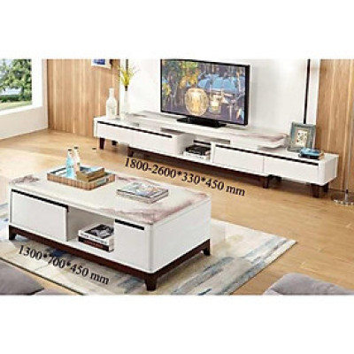 Tủ tivi và bàn sofa mặt đá hiện đại nhập khẩu Juno Sofa PH-SET 262 cao cấp