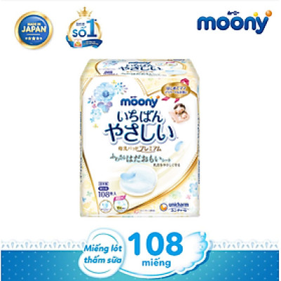 Miếng lót thấm sữa Moony (108 miếng/hộp) - Nhập khẩu từ Nhật Bản
