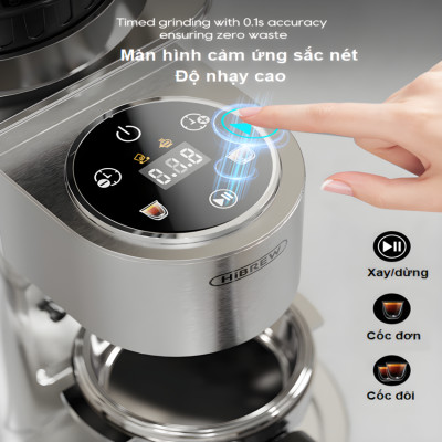 HÀNG CHÍNH HÃNG - Máy xay hạt cà phê Espresso chuyên nghiệp. Thương hiệu Mỹ cao cấp HiBREW - G7