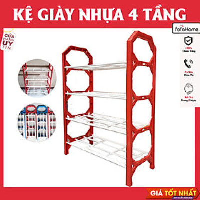 Kệ Để Giày Dép 4 Tầng Bằng Nhựa Cao Cấp Tiện Lợi Phiên Bản Mới Dễ Dàng Lắp Ghép Giao Màu Ngẫu Nhiên