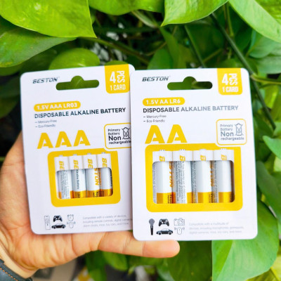 Pin Alkaline Beston AA AAA 1.5V cho Micro karaoke, đồ chơi , điều khiển, mẫu mới bền bỉ và an toàn