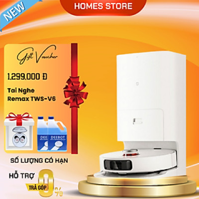 Robot Hút Bụi Lau Nhà Xiaomi Mijia Omni 1S - Tự Động Đổ Rác Giặt Giẻ Lau Sấy Khô Bằng Khí Nóng Camera AI Thông Minh - Hàng Nhập Khẩu