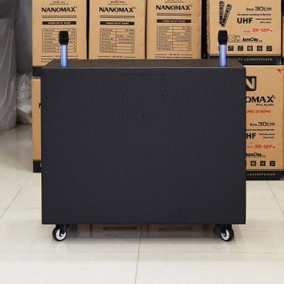 Loa Kéo Nanomax Bình Và Điện Pro-218 Bass Đôi 50cm 3000Watt Công Suất Lớn Kèm 2 Micro. Hàng Chính hãng