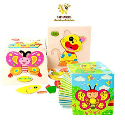 Combo 10 Tranh Ghép Gỗ 9 Miếng Và Tranh Ghép Gỗ 3d Giúp Bé Phát Triển Tư Duy Và Trí Não