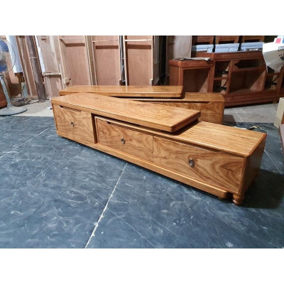 kệ rút gỗ hương xám tiện lợi từ 2m kéo dài 2m6