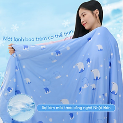 [CHĂN HÈ MÁT LẠNH] Mền lạnh I Cool Advance NIN House NM8027 | Chăn mền Ice silk cao cấp