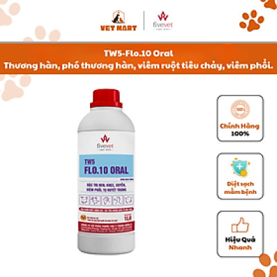 [1 lít] TW5-Flo.10 Oral thương hàn, phó thương hàn, viêm ruột tiêu chảy, viêm phổi.