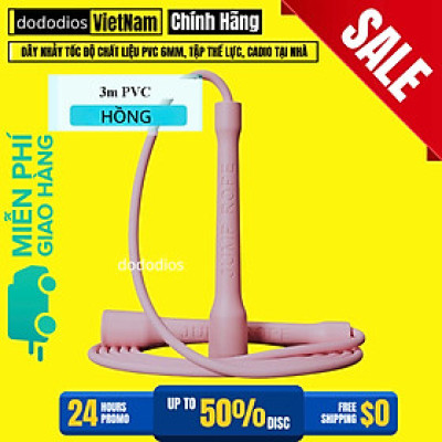 Dây nhảy tốc độ sport chất liệu PVC 6mm, Tập thể lực, Cadio tại nhà. Dây Nhảy Chống Xoắn