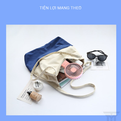 Quạt Cầm Tay Mini Tích Điện Teement, Có Giá Đở Điện Thoại, Sạc USB Di Động Tiện Lợi - Hàng Chính Hãng