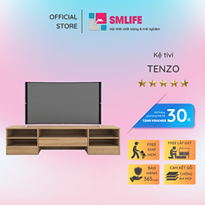 Kệ tivi gia đình bằng gỗ thiết kế hiện đại SMLIFE Tenzo