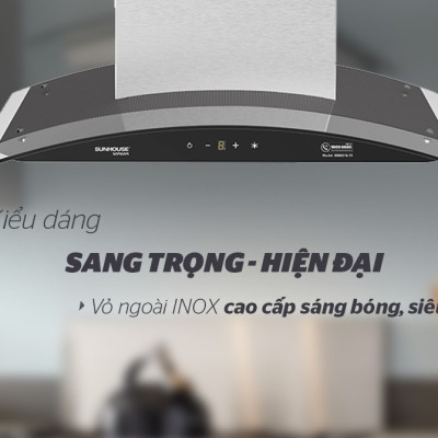 Máy Hút Mùi Kính Cong Sunhouse MMB6682-70 - Hàng Chính Hãng