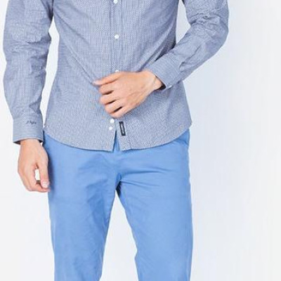 Áo Sơ Mi Nam Tay Dài Aligro ALGS027 - Xanh