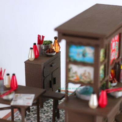 MÔ HÌNH TỰ LẮP RÁP DIY SÀI GÒN XƯA VÀ NAY - HỦ TÍU MÌ GIA - AD08