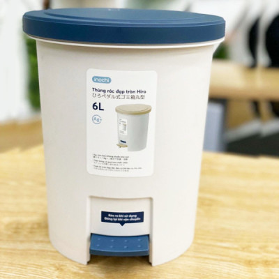 Thùng Rác Đạp Chân Mẫu Tròn Nhiều Cỡ Hiro Hàng Xuất Nhật - Chính Hãng ( Tặng kèm khăn lau pakasa) Giao màu ngẫu nhiên 