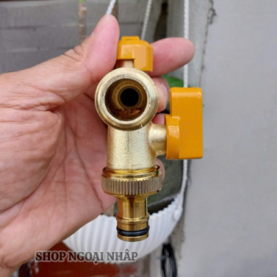 Vòi nước Faucet tăng áp bằng hợp kim vòi nước 2 đầu ra thông minh kèm 2 đầu nối ống