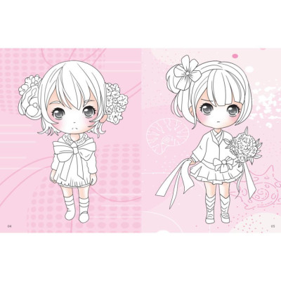 Sách - Dán Hình & Tô Màu IQ EQ CQ - Chibi Girl Tô Màu Bé Gái - Tinh Nghịch - Kèm Sticker - Combo 5 Cuốn - Việt Thư