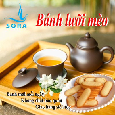 Bánh lưỡi mèo kiểu Nhật Sora thơm ngon, giòn, xốp