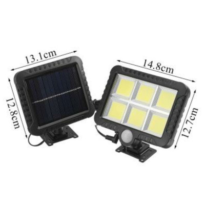 Đèn năng lượng mặt trời 120 Led COB siêu sáng cảm biến hồng ngoại, kèm 5m dây tiện dụng 