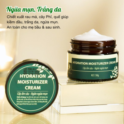 Kem cấp ẩm, dưỡng trắng da và ngăn ngừa mụn Wonmom 50g