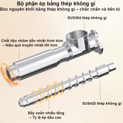 Máy ép dầu ăn thực vật, dùng trong gia đình. Thương hiệu Mỹ cao cấp Septree - X6. Hàng chính hãng