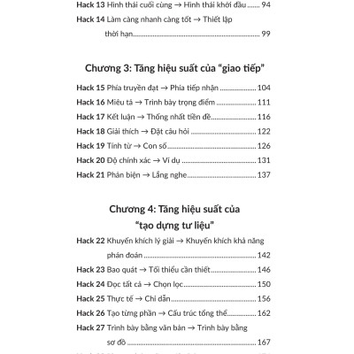 Kỹ Thuật Hack Thời Gian, Kỹ Năng Hack Hiệu Suất