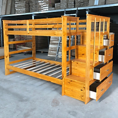 [Miễn phí vận chuyển, lắp đặt] Giường tầng xuất khẩu Newport 1m/1m hộc kéo hông