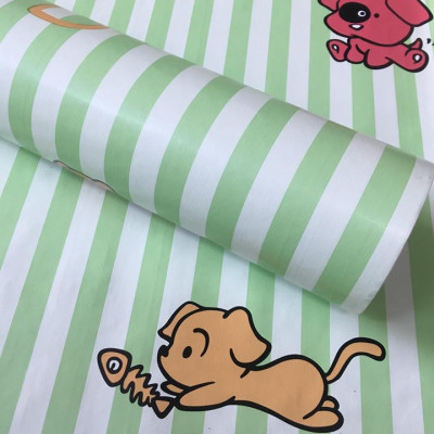 5m giấy decal cuộn sọc xanh lá DT111(45x500cm)