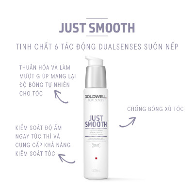 Tinh Chất 6 Tác Động Dưỡng Tóc Mềm Mượt Goldwell Just Smooth Giảm Xơ Rối, Dưỡng Tóc Chắc Khỏe 100ml