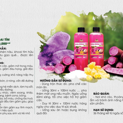 Giấm Trái Cây Nguyên Chất MẸ KEN - GIẤM TÁO, GIẤM NHO, GIẤM KHOAI LANG TÍM