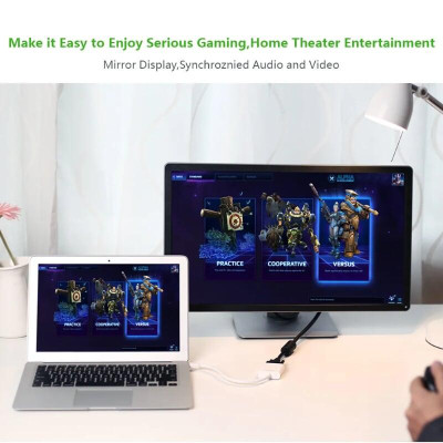 Ugreen UG10458MD113TK Màu Trắng ABS Cáp chuyển đổi Mini DP sang VGA 1920x1080 60Ghz - HÀNG CHÍNH HÃNG