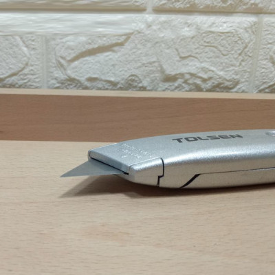 DAO RỌC GiẤY LƯỠI LIỀN CÁN NHÔM TOLSEN 30008 - HÀNG CHÍNH HÃNG