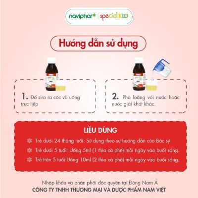 Siro Special Kid Zinc - Bổ sung kẽm cho trẻ đề kháng kém, biếng ăn, kém ăn, tiêu chảy - 125ml - Hàng Chính Hãng