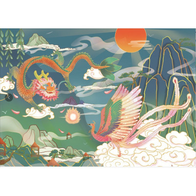 Bộ Keycap Rồng – Phượng Layout 84 nút - Hàng Chính Hãng 