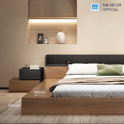Giường Ngủ Tatami Kiểu Nhật Độc Đáo, Kèm 3 Ngăn Kéo Và Bệ Ngồi Rộng Rãi SIB Decor GN17
