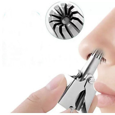 ( Hàng Cao Cấp ) Máy Cắt Tỉa Lông Mũi Thép Không Rỉ , Nhỏ Gọn Tiện Dụng , Dễ Dàng Vệ Sinh ( tặng bộ chổi vệ sinh nội địa nhật mini )