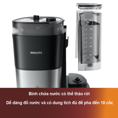 Máy pha cà phê Drip xay và pha tự động thương hiệu Hà Lan Philips HD7900/50 - Hàng nhập khẩu (Bảo Hành 12 Tháng)