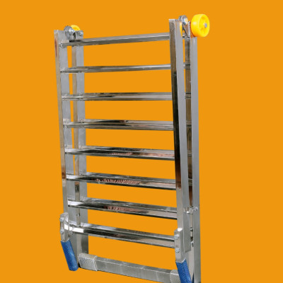 THANG DẮT XE MÁY INOX. KT 145 x 45 cm ( phù hợp độ cao 42-47 cm. Bảo hành 12 tháng )