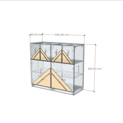 [Happy Home Furniture] CHARIS , Tủ lưu trữ 6 cánh mở , 100cm x 40cm x 90cm ( DxRxC), TCM_118