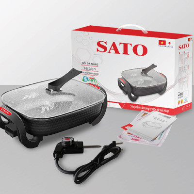 Nồi lẩu điện đa năng SATO ST-502HP  5.0 lít - Hàng chính hãng