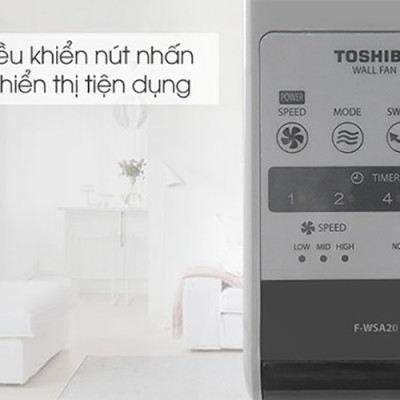 Quạt Treo Tường Toshiba F-WSA20(H)VN (55W) - Xám - Hàng chính hãng