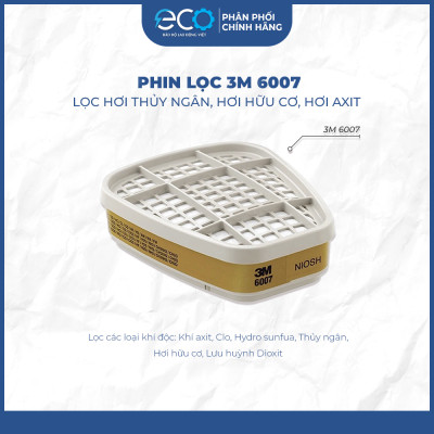 Phin lọc độc, phin lọc hữu cơ 3M 6001, 3M 6003 ,3M 6004, 3M 6006 và 3M 6007 dành cho mặt nạ 3M