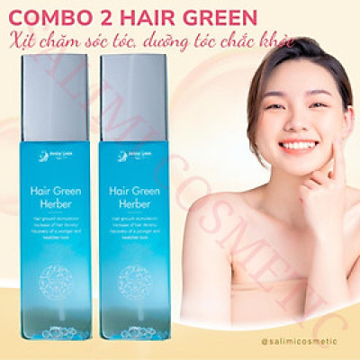 COMBO 2 Chai Xịt Kích Mọc Tóc Thảo Dược HAIR GREEN HERBER Quyên Lara 120ml, Phục Hồi Tóc Rụng