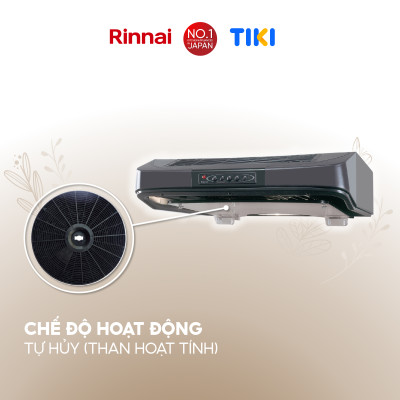 Máy hút mùi 70cm Rinnai RI-H7(Rc-G) than hoạt tính 161W - Hàng chính hãng.