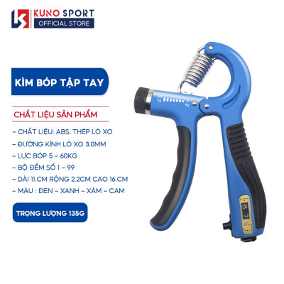 Combo 3 Món Dụng Cụ Tập Tay KUNOSPORT, Kìm Bóp Tay + Bóng Tập Cổ Tay + Lò Xo Tập Tay Chữ U