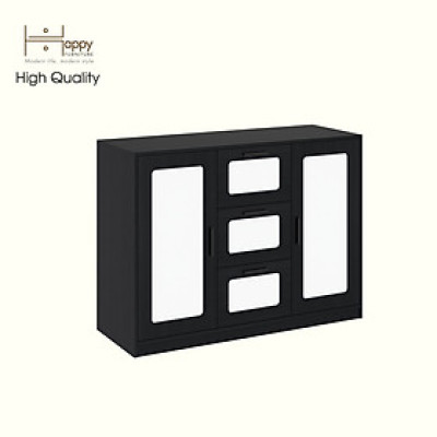 HAPPY FURNITURE , Tủ lưu trữ 3 ngăn kéo 2 cửa mở - TASY ,TLT_062 , 135cm x 50cm x 100cm DxRxC
