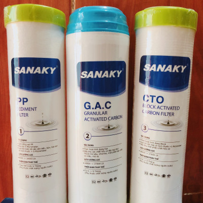 Bộ lõi lọc nước Sanaky số 1, 2, 3