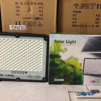 Đèn Năng Lượng Mặt Trời Solar Lamp 300W- Đèn Chống Lóa 300W  | Sản phẩm sử dụng 100% năng lượng mặt trời, có điều khiển từ xa tiện lợi và thông minh