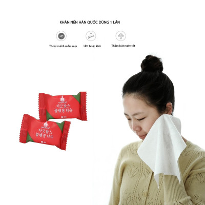 Set 20 Viên Nén Khăn Ướt Nhỏ Gọn, Chất Liệu Mềm, Mịn, Dùng 1 Lần Tiện Dụng Sạch Sẽ Trong Gia Đình, Phù Hợp Khi Đi Du Lịch.  TakyHome 5850Set20