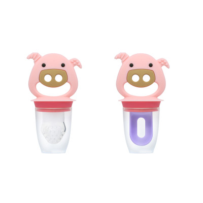 Túi nhai ăn dặm chống hóc silicon kèm gặm nướu và nắp làm kem cho bé Marcus & Marcus, từ 6 tháng - Pokey